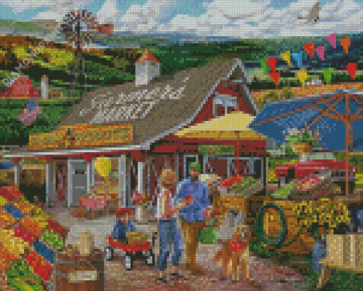 Aesthetic Farmers Market Diamond Paintings