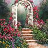 Archway With Flowers Diamond Paintings