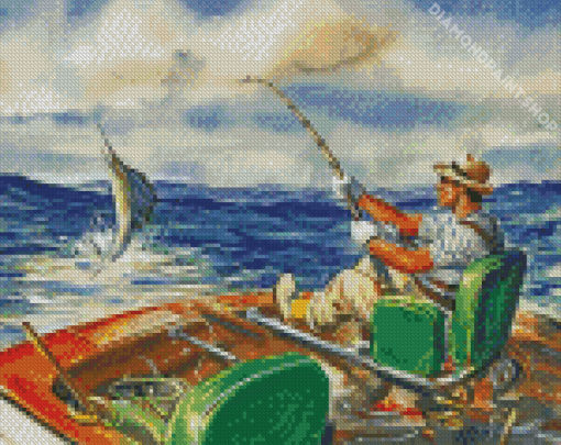 Deep Sea Fishing Day Diamond Paintings