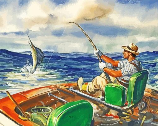 Deep Sea Fishing Day Diamond Paintings