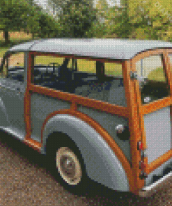 Grey Morris Minor Traveller Back Diamond Paintings