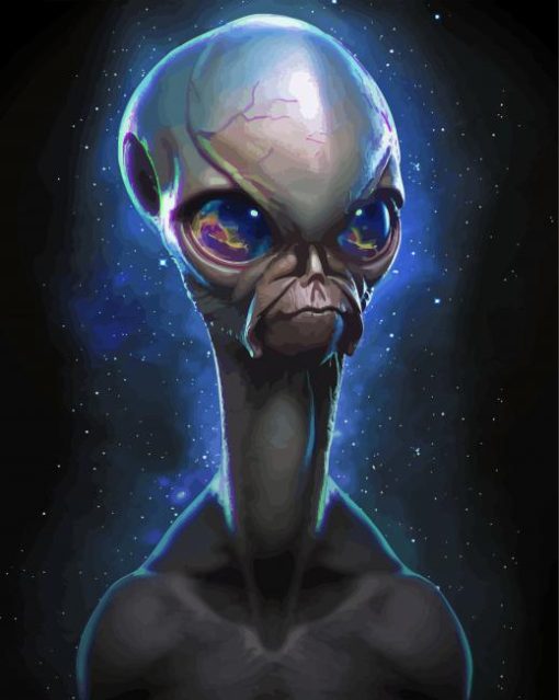 Grey Alien Diamond Paintings