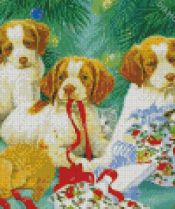 Kittens And Puppies In Christmas Diamond Paintings