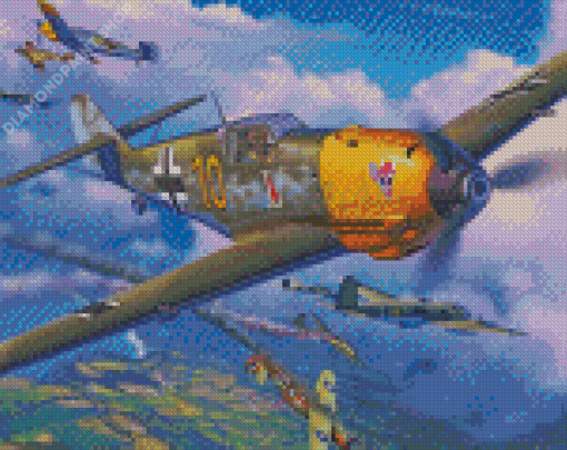 Messerschmitt Bf 109 Airplanes Diamond Paintings