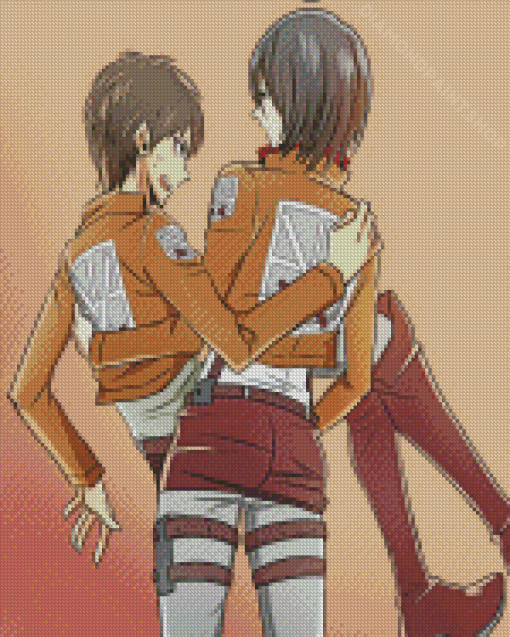 Mikasa Ackerman And Eren Diamond Paintings