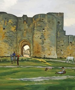 Porte De La Reine At Aigues Mortes By Frederic Bazille Diamond Paintings