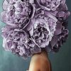 Purple Peonies Lady Diamond Paintings