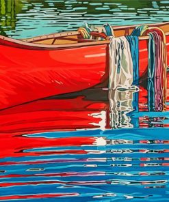 Red Canoe Diamond Paintings