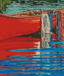 Red Canoe Diamond Paintings