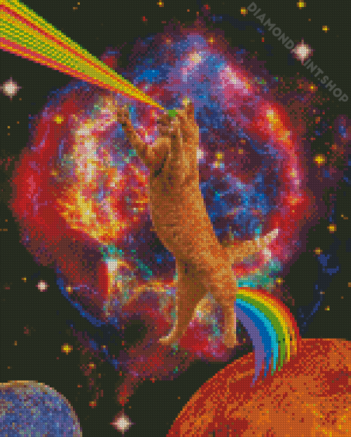 Space Cat Art Diamond Paintings