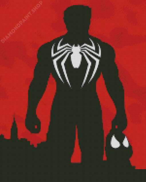 Spider Man Superhero Silhouette Diamond Paintings