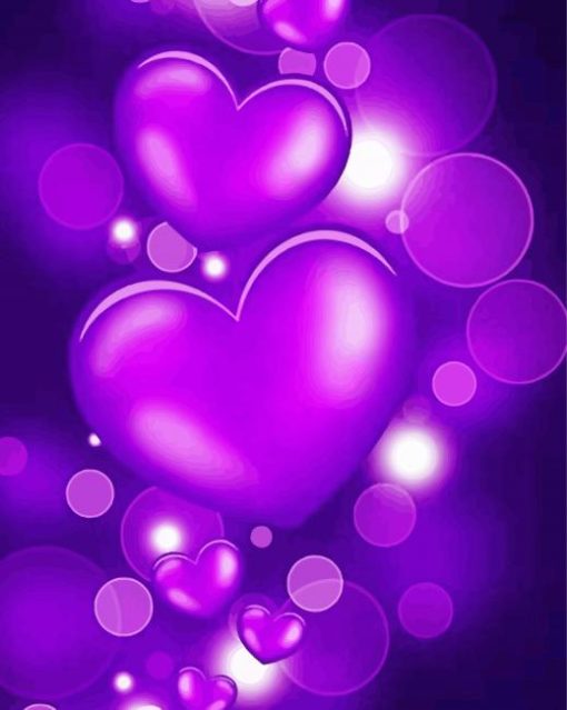 The Purple Hearts Diamond Paintings