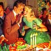 Vintage Christmas Dinner Party Diamond Paintings