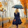 Aesthetic Autumn Lady Diamond Paintings