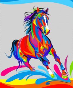 Colorful Tribal Horses Diamond Paintings