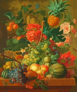 Fruit And Flowers By Paulus Theodorus Diamond Paintings