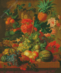 Fruit And Flowers By Paulus Theodorus Diamond Paintings