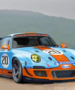 Gulf Porsche Sport Car Diamond Paintings