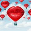 Lips Romantic Hot Air Balloon Diamond Paintings