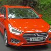 Orange Hyundai Verna Diamond Paintings