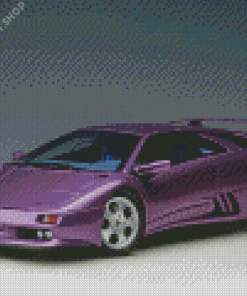 Purple Lamborghini Diablo Diamond Paintings