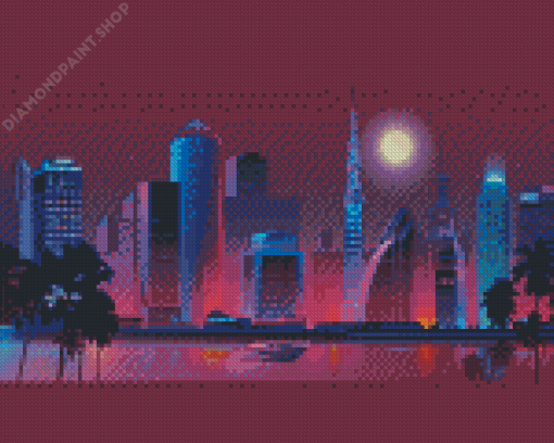 Purple City Diamond Paintings