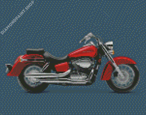 Red Honda Shadow Diamond Paintings