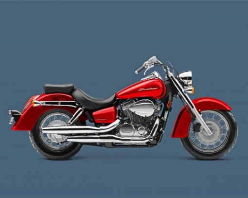 Red Honda Shadow Diamond Paintings