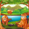 Three Bears Cartoon Diamond Paintings