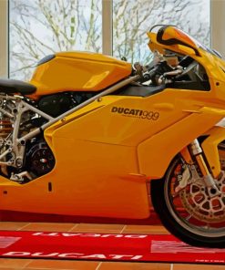 Yellow Ducati 999 Diamond Paintings