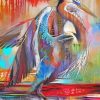 Abstract Heron Bird Animal Diamond Painting