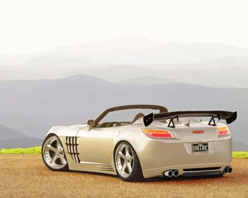 Beige Saturn Sky Car Diamond Paitntings