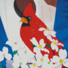 Birdhouse And Cardinal Diamond Painting