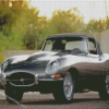 Black Jaguar E Type Car Diamond Paintings