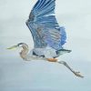 Blue Heron Flying Diamond Painting