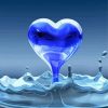 Blue Heart Water Drop Diamond Painting