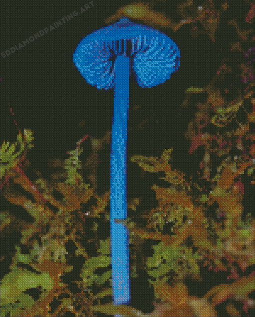 Blue Mushrooms Diamond Painting