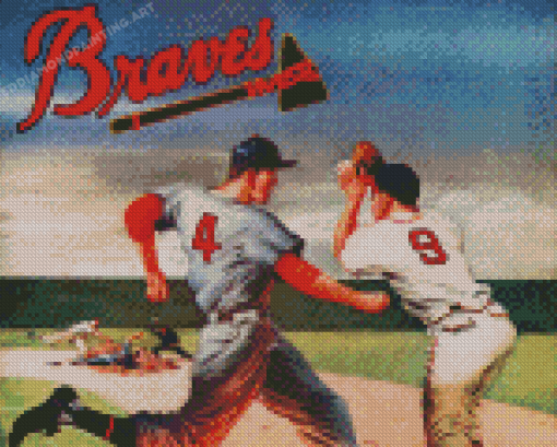 Braves Baseball Diamond Painting