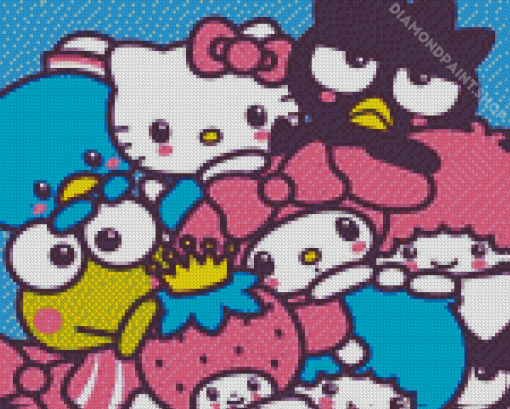 Cartoon Hello Kitty Characters Diamond Painting