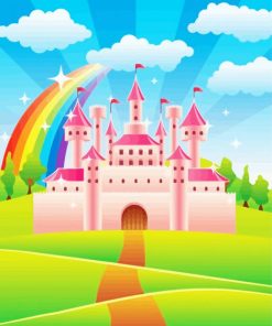 Cartoon Rainbow Castle Diamond Paintings