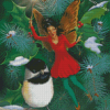 Christmas Fairy And Bird Diamond Paintings