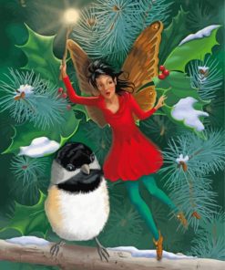 Christmas Fairy And Bird Diamond Paintings