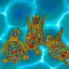 Colorful Baby Turtles Diamond Paintings