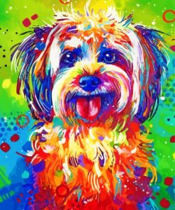 Colorful Shih Tzu Dog Art Diamond Painting