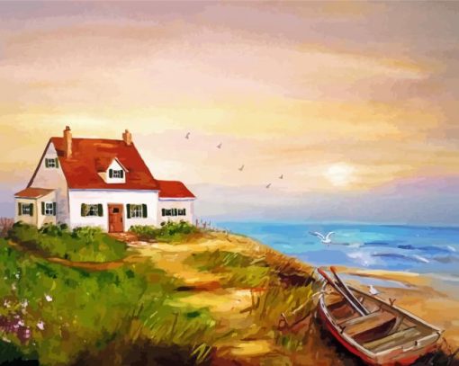 Cottage By The Sea Diamond Painting