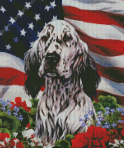 English Setter Dog Diamond Painting