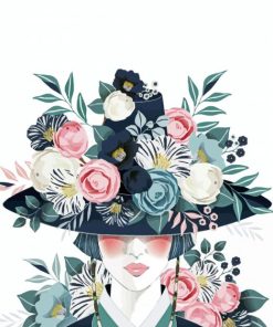 Floral Hat Art Diamond Painting