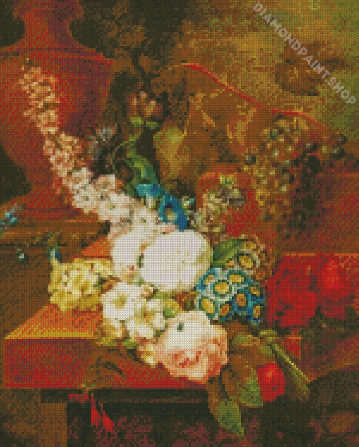 Flowers On An Entablature Van Huysum Diamond Paintings