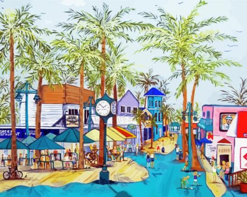 Fort Myers Beach Town Diamond Painting