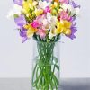 Freesias In Vase Diamond Paintings